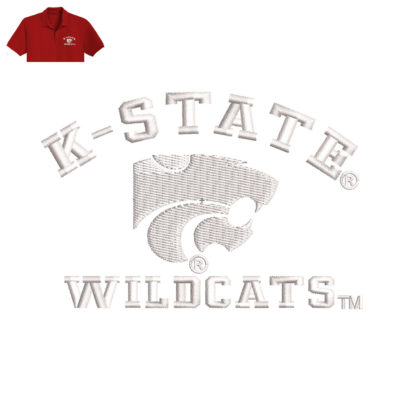 State Wildcats Embroidery logo for Polo Shirt .