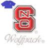 Wolfpack Embroidery logo for Jersey .