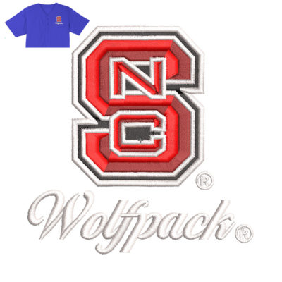 Wolfpack Embroidery logo for Jersey .