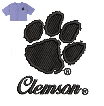 Clemson Embroidery logo for Jersey .