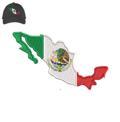 Mexican Flag Embroidery 3d puff logo for Cap .