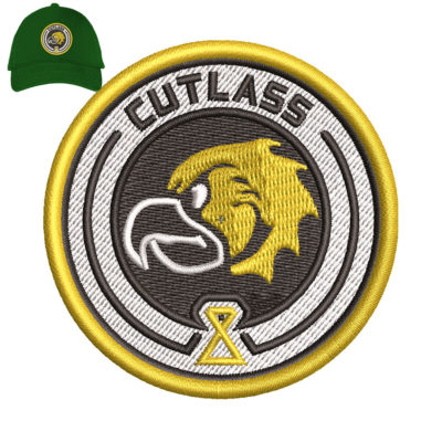 Cutlass Embroidery regular logo for Cap .