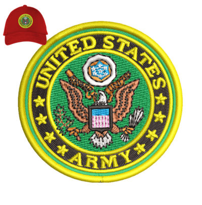 United Army 3dpuff Embroidery logo for Cap .