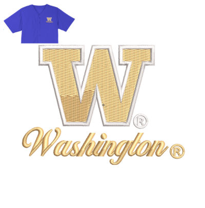 Washington Embroidery logo for Jersey .