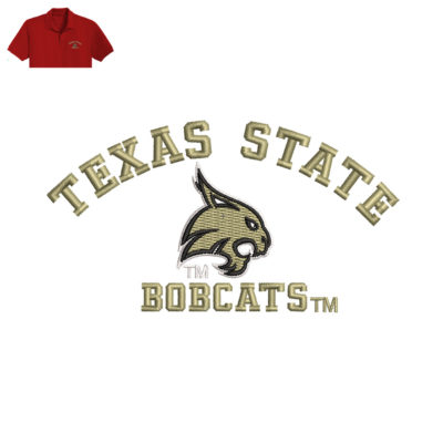 Texas State Embroidery logo for Polo Shirt .
