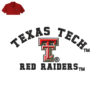 Texas Tech Embroidery logo for Polo Shirt .