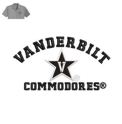Vanderbilt Commodores Embroidery logo for Polo Shirt .