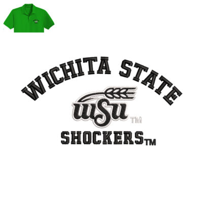Wichita State Embroidery logo for Polo Shirt .