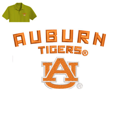 Aubrn Tigers Embroidery logo for Polo Shirt .