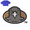 Angry Eagle Bird Embroidery logo for Jacket . Product Code = LD10362 Logo Stitch :10956 Thread color :5 Width :2.9 (IN) Height :2.0 (IN) 7 color Regular Stitch. Design Format: EMB, DST, EXP, HUS, JEF, PCS, PES,
