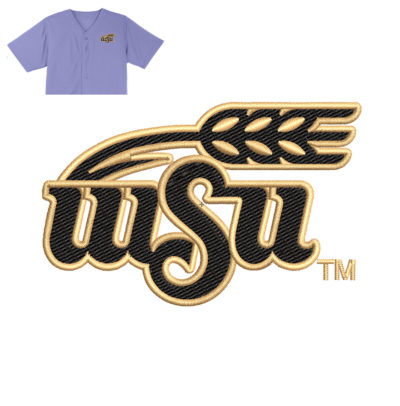 Wsu Embroidery logo for jersey .