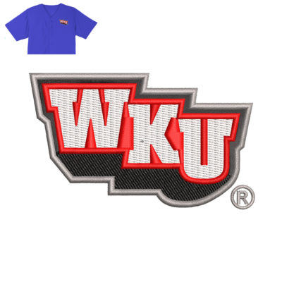 Wku Embroidery logo for Jersey .