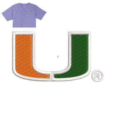 U Embroidery logo for Jersey .