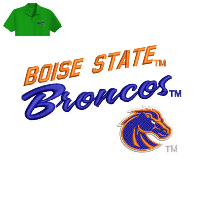 Boise State Embroidery logo for Polo Shirt .