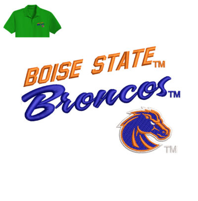 Boise State Embroidery logo for Polo Shirt .