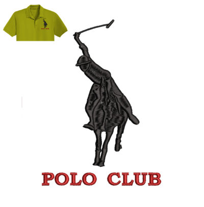 Best Polo Club Embroidery logo for Polo Shirt .