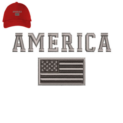 America Embroidery logo for Cap .