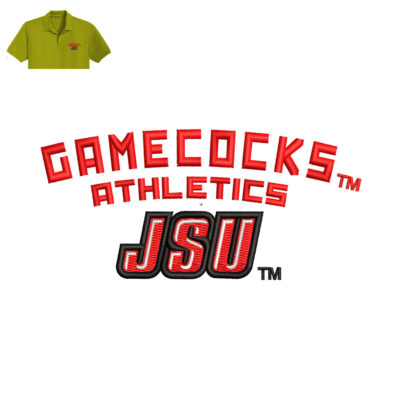 Gamecocks Athleice Jsu Embroidery logo for Polo Shirt .