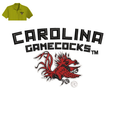 Carolina Gamecocks Embroidery logo for Polo Shirt .