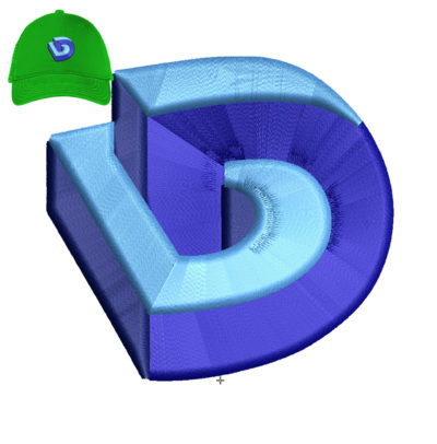 D 3D Puff Embroidery logo for Cap .