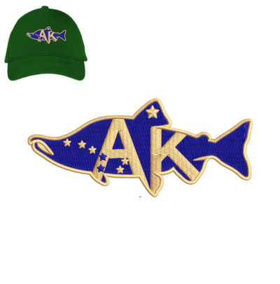 Ar Fish Embroidery logo for Cap.