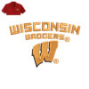 Wisconson Badgers Embroidery logo for Polo Shirt .