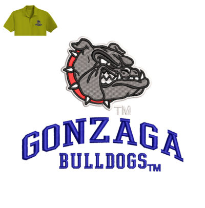 Gonzaga Bull Dogs Embroidery logo for Polo Shirt .