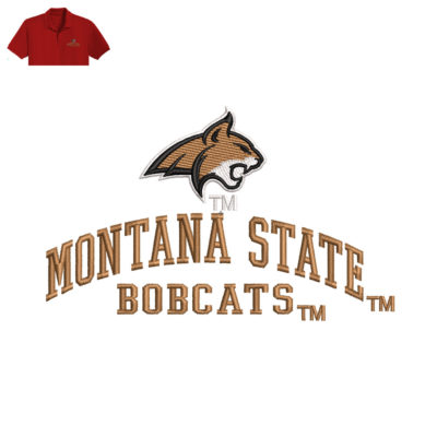Montana State Embroidery logo for Polo Shirt.