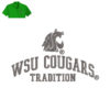 Wsu Cougars Tradition Embroidery logo for Polo Shirt .
