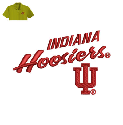 Indiana Hqqsiers Embroidery logo for Polo Shirt .