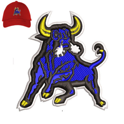 Spanish Fighting Bull Embroidery logo for Cap .