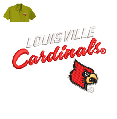 Louisville Cardiuaes Embroidery logo for Polo Shirt .