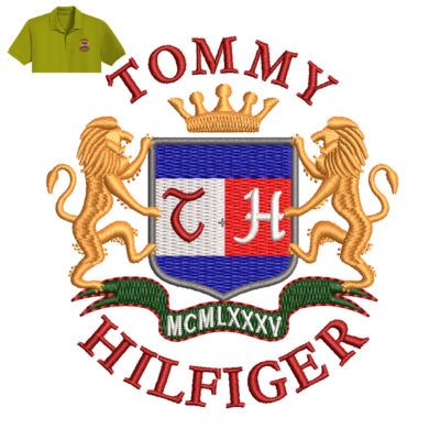 Tommy Hilfiger Embroidery logo for Polo-Shirt.