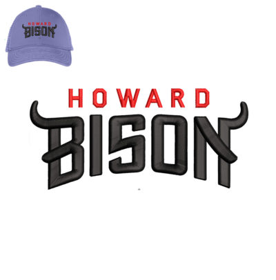 Bison 3d puff Embroidery logo for Cap .