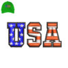 USA 3d Embroidery logo for Cap .