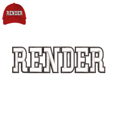 Pender 3d puff Embroidery logo for Cap .