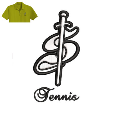 S Sword Embroidery logo for Polo-Shirt .