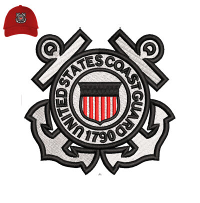 United Statescoast Embroidery logo for Cap .