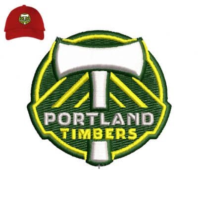 portland timbers 3Dpuff Embroidery logo for Cap .