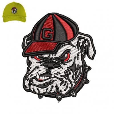 Georgia Bulldog 3Dpuff Embroidery logo for Cap .