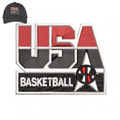 Usa Basketball Embroidery logo for Cap .