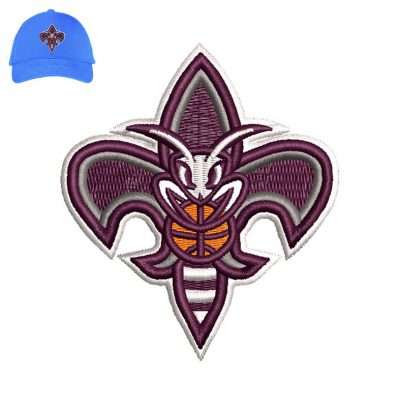 Orleans Hornets 3d puff Embroidery logo for Cap .
