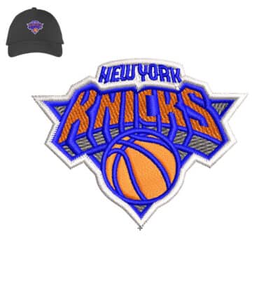 New york knicks Embroidery logo for cap.