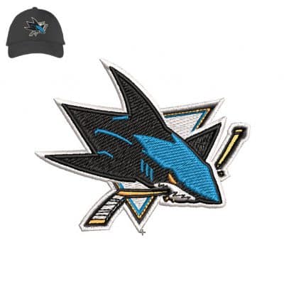 Best Shark Embroidery logo for Cap .