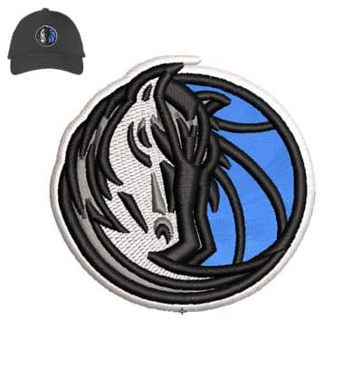 Horse 3dpuff Embroidery logo for Cap .