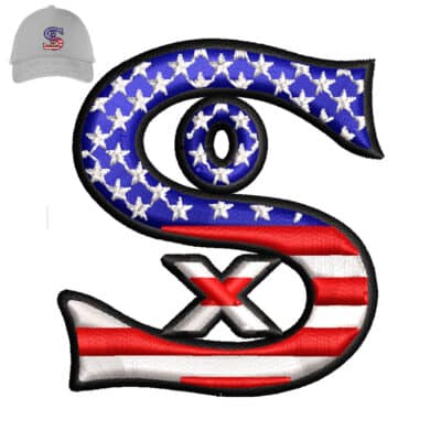 Sox 3d puff Embroidery logo for Cap .
