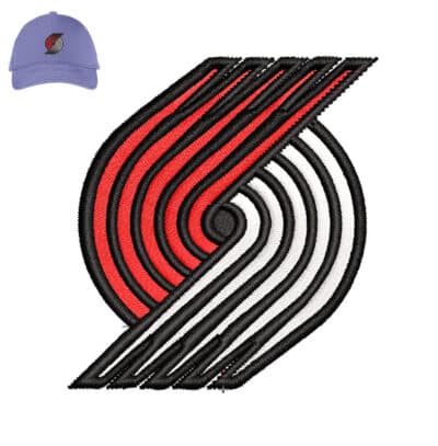 Portland Trail Blazer 3d puff Embroidery logo for cap.