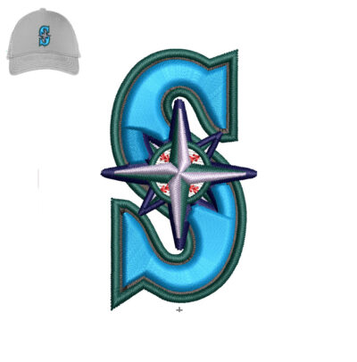 S Star 3d puff Embroidery logo for Cap.
