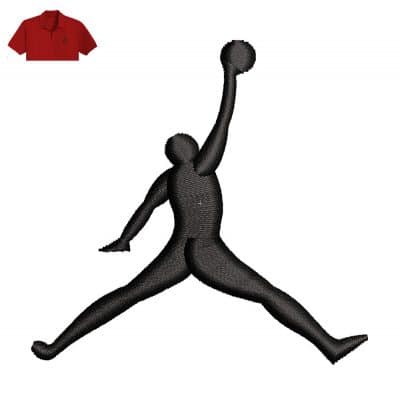 Jordan Jumpman Embroidery logo for Polo Shirt .