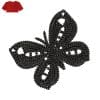 Best Butterflies Embroidery logo for T-Shirt .